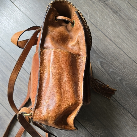 Patricia Nash Brown Leather Backpack - Picture 4 of 11